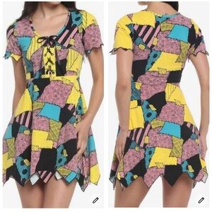 The Nightmare Before Christmas Sally Patchwork Jagged Dress Sz S Cosplay Costume